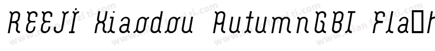 REEJI Xiaodou AutumnGBT Flash字体转换